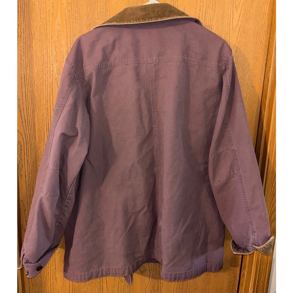Vintage L.L. Bean women’s purple mauve chore jacket barn coat (XL) NO BUTTONS - Picture 7 of 8
